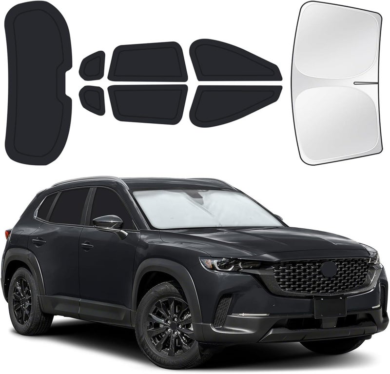 JASVIC for Mazda CX-50 2023-2026 Car Window Shades, 8pcs Privacy Sun Shade Set for Front Windshield Side and Rear Windows, Full Window Covers Keeps Vehicle Cool for Camping Napping - Image 1